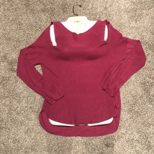 COLD SHOULDER SWEATER